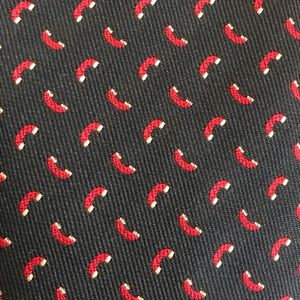 Dark Blue Red Telephone Vintage Tie England Phone